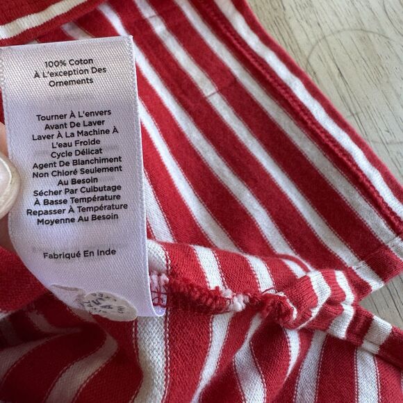 Talbots Top 2X Red Stripe Sailboat Coastal Nautical Preppy Thick Pristine Nice - Picture 13 of 14